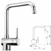Rubinetto miscelatore monocomando lavello cucina canna alta quadra ARGO serie Indonesia
