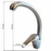 Rubinetto miscelatore monocomando lavello cucina canna alta satinato mod. LOREDANA