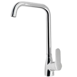 Rubinetto miscelatore monocomando lavello cucina canna quadra DIANHYDRO serie PACO cromo lucido