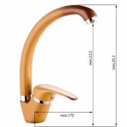 Rubinetto miscelatore monocomando lavello cucina terra di francia FLORENZI
