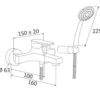 Rubinetto miscelatore monocomando per vasca da bagno MARIANI mod. ARTIC c/access.