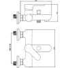 Rubinetto miscelatore monocomando vasca da bagno nero opaco completo DIANHYDRO serie PACO