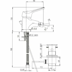 Rubinetto miscelatore monocomando bidet ARGO serie Derby