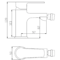 Rubinetto miscelatore monocomando bidet cromo lucido mod. MARGOT