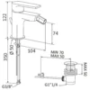 Rubinetto miscelatore monocomando bidet MARIANI mod. ARTIC