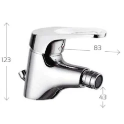 Rubinetto miscelatore monocomando bidet MARIANI mod. EPIC 3