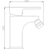 Rubinetto miscelatore monocomando bidet nero opaco DIANHYDRO serie PACO