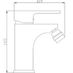 Rubinetto miscelatore monocomando bidet nero opaco DIANHYDRO serie PACO
