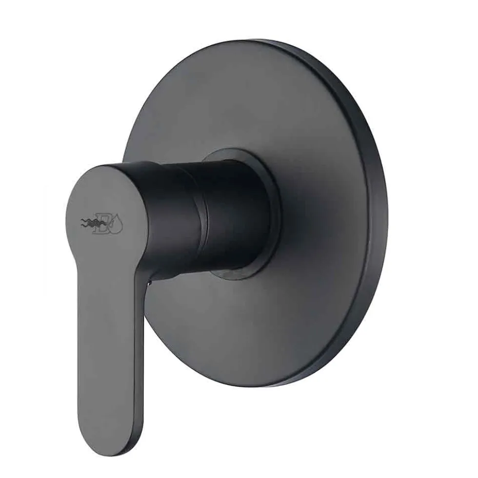 Rubinetto miscelatore monocomando da incasso doccia nero opaco DIANHYDRO serie PACO