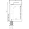 Rubinetto miscelatore monocomando lavabo alto DIANHYDRO serie PACO cromo lucido
