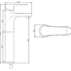 Rubinetto miscelatore monocomando lavabo bocca alta cromo lucido mod. MARGOT