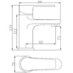 Rubinetto miscelatore monocomando lavabo cromo lucido mod. MARGOT
