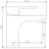 Rubinetto miscelatore monocomando lavabo nero opaco DIANHYDRO serie PACO