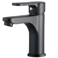Rubinetto miscelatore monocomando lavabo nero opaco DIANHYDRO serie PACO