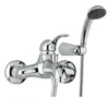 Rubinetto miscelatore vasca da bagno OIOLI serie ARCANA cromo lucido con accessori