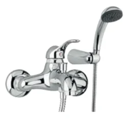 Rubinetto miscelatore vasca da bagno OIOLI serie ARCANA cromo lucido con accessori
