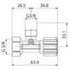 Rubinetto pincus per cassette wc 3/8" cromo