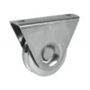 Ruota con supporto esterno per cancello scorrevole gola a V 1 cuscinetto dm.100 IBFM 386