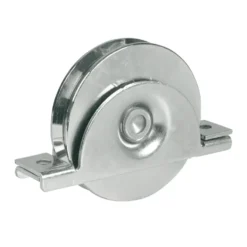 Ruota con supporto interno per cancello scorrevole gola a V 2 cuscinetti IBFM 393/A varie misure