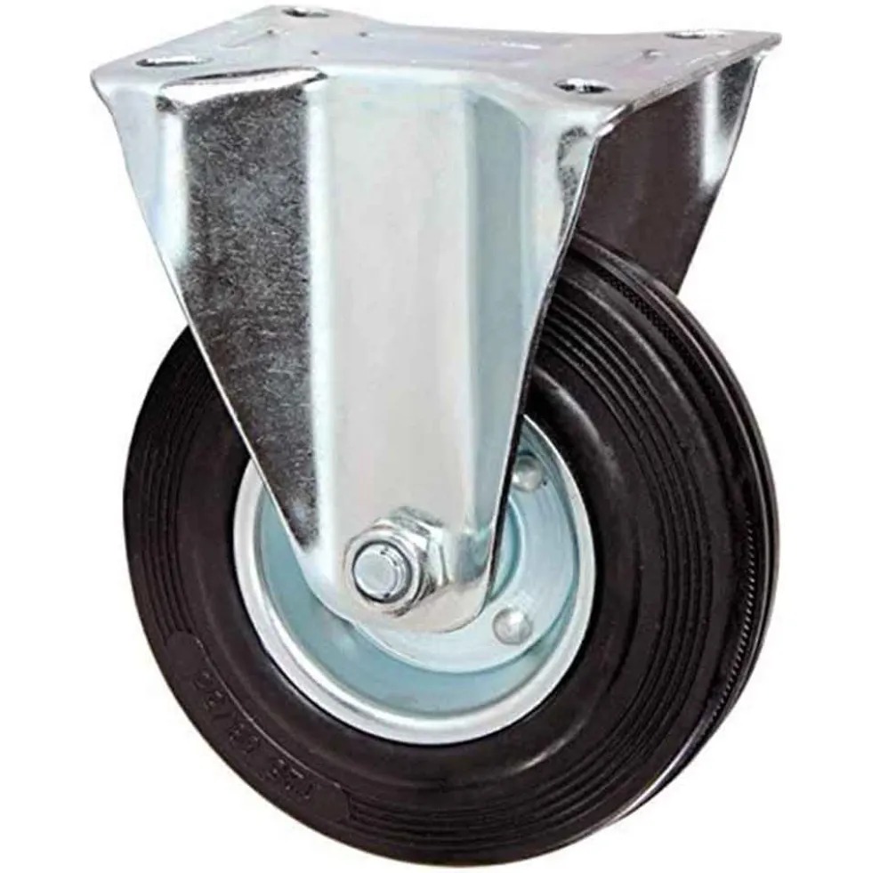 Ruota industriale mm.125 con piastra fissa per carrelli