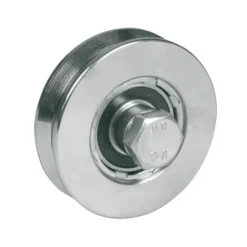 Ruota per cancelli scorrevoli gola a V 1 cuscinetto IBFM 360 varie misure