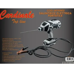 Saldatrice portatile elettrica 20-120 Amp ad elettrodi CARDINALE TOP LINE con accessori e valigetta