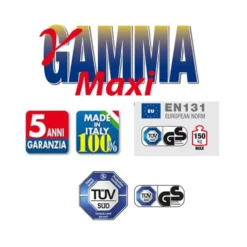 Scala alluminio FACAL GAMMA MAXI 7 gradini a larghezza maggiorata da 12 cm.