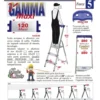 Scala alluminio FACAL GAMMA MAXI 8 gradini a larghezza maggiorata da 12 cm.