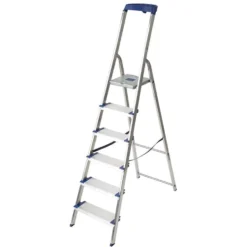 Scala alluminio FACAL GAMMA MAXI 8 gradini a larghezza maggiorata da 12 cm.