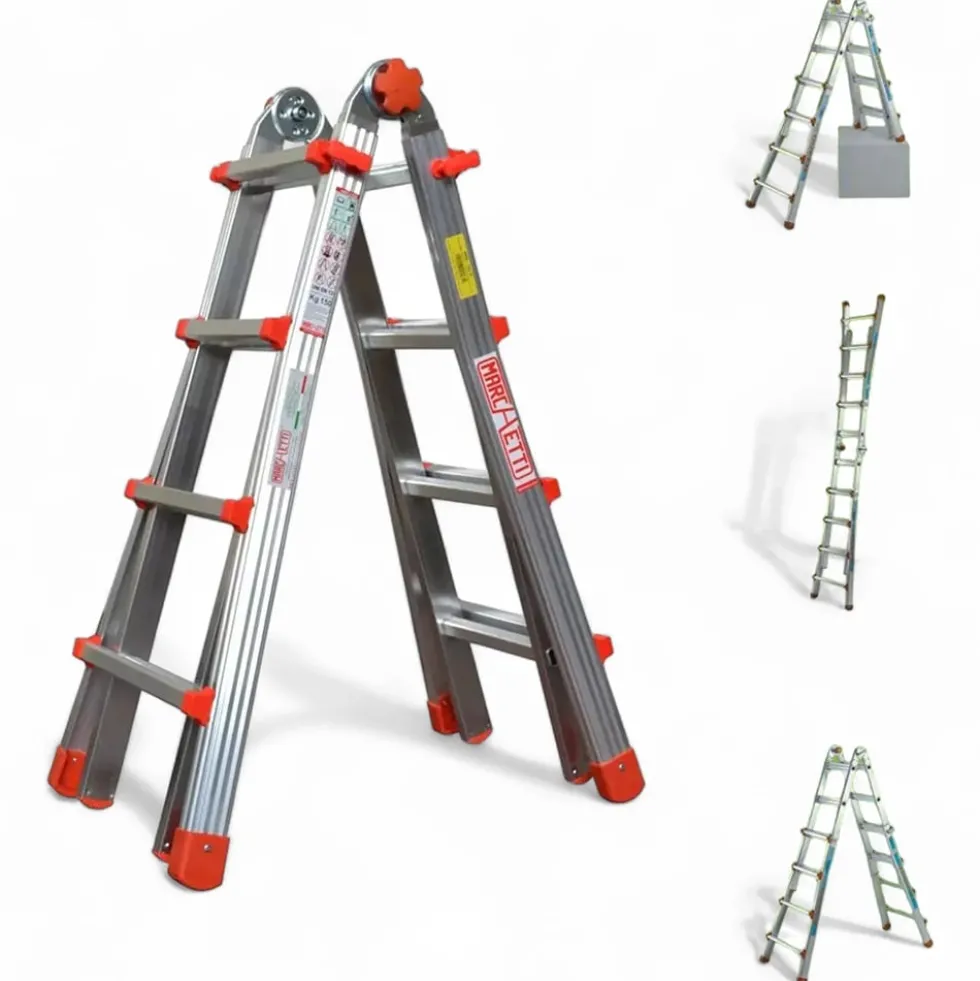 Scala alluminio multiuso 6+6 gradini h.max 630 cm. MARCHETTI SQUADRA PIU'