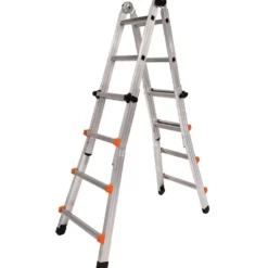 Scala telescopica in alluminio BRIXO STEP UP PIUMA 6+6 gradini h.max 6,12 mt.