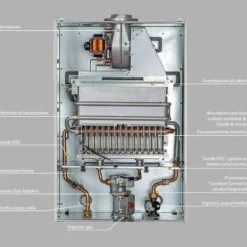 Scaldino scaldabagno scaldacqua a gas SAVIO LASER S lt.14 gas metano camera stagna a tiraggio forzato