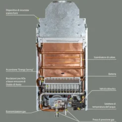 Scaldino scaldabagno scaldacqua a gas SAVIO LASER A lt.14 gas metano camera aperta