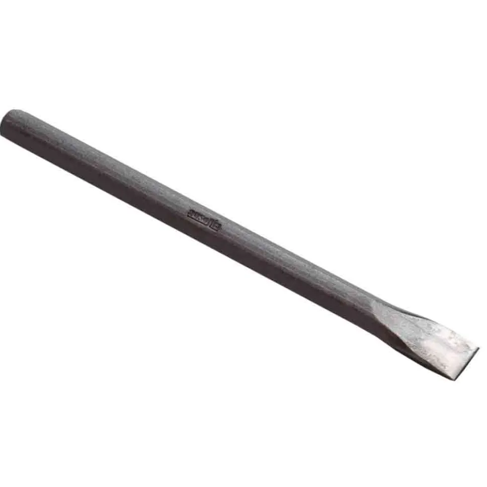 Scalpello da muratore a taglio in acciaio forgiato punta piatta riaffilabile mm.16 x 250 AUSONIA