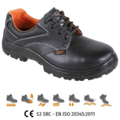 Scarpe basse antinfortunistica in pelle nera BETA 7241EN S3 SRC numeri dal 35 al 48