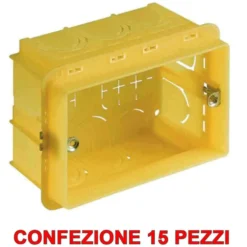 Scatola elettrica portafrutto da incasso 3 posti BTICINO 503E cf.15 pz.