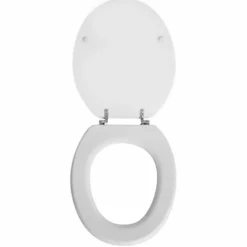 Sedile copri wc bianco universale in legno mdf mod. Milano