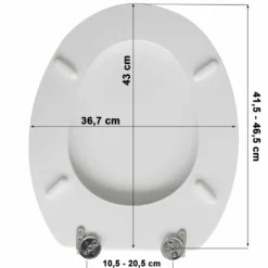 Sedile copri wc bianco universale in legno mdf mod. Milano