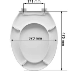 Sedile copri wc bianco universale in polipropilene resistente mod. Italia