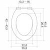Sedile copri wc bianco universale in resina con chiusura frizionata METAFORM mod. Airbag
