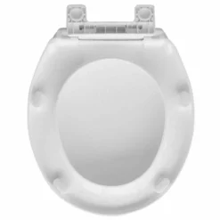 Sedile tavoletta copriwater bianco universale in resina antiurto con chiusura frizionata DIANHYDRO "VESUVIO" copri wc
