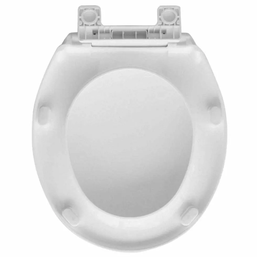 Sedile tavoletta copriwater bianco universale in resina antiurto con chiusura frizionata DIANHYDRO "VESUVIO" copri wc