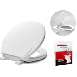 Sedile tavoletta copriwater bianco universale in resina antiurto con chiusura frizionata DIANHYDRO "VESUVIO" copri wc