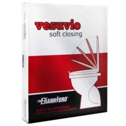 Sedile tavoletta copriwater bianco universale in resina antiurto con chiusura frizionata DIANHYDRO