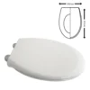 Sedile wc copriwater universale in plastica bianca cm.37 x 47 con chiusura rallentata IDROBLOK