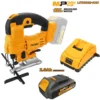 Seghetto alternativo a batteria 20V brushless TOLSEN 87284 con batteria litio 20V 2Ah e caricabatteria