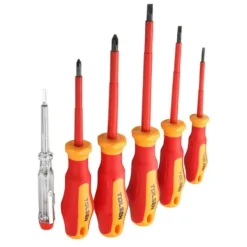 Serie cacciaviti isolati VDE 1000V per elettricista 6 pezzi TOLSEN 38013