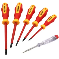 Serie cacciaviti isolati VDE 1000V per elettricista 6 pezzi TOLSEN 38013