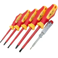 Serie cacciaviti isolati VDE 1000V per elettricista 6 pezzi TOLSEN 38013