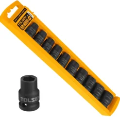 Serie chiavi a bussola esagonali 1/2" pz.10 ad alto impatto TOLSEN 18295